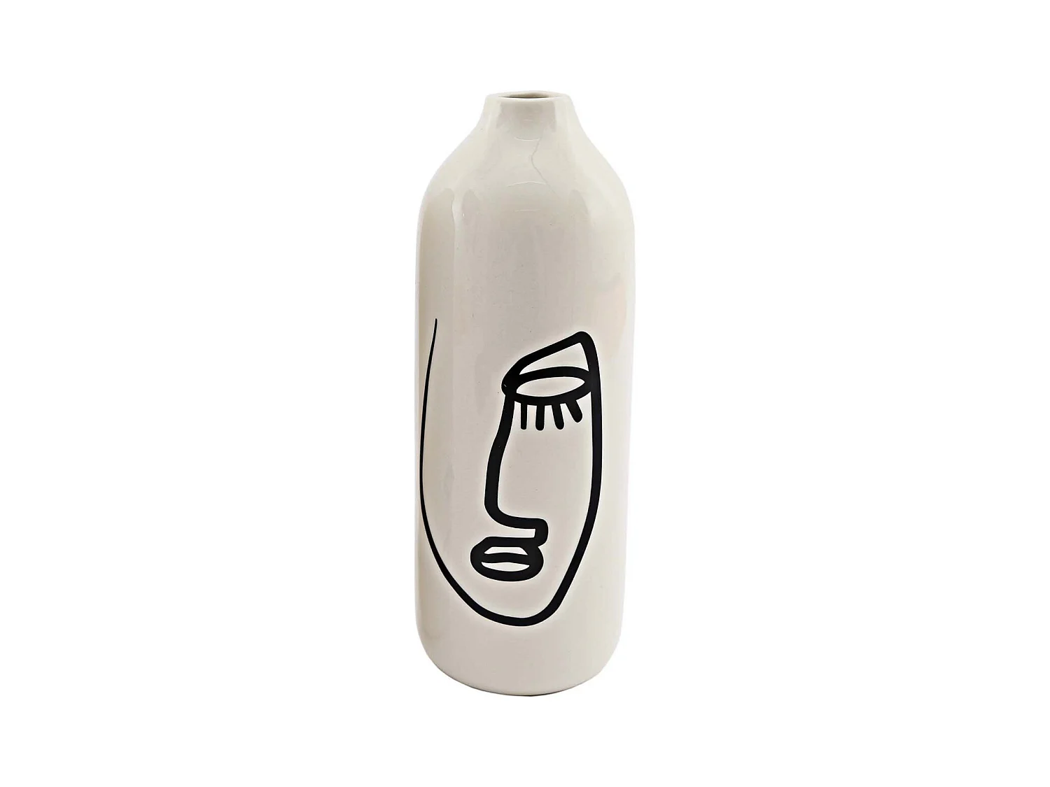 Vase en dolomite motif visage 22 x 8 cm Modèle 1