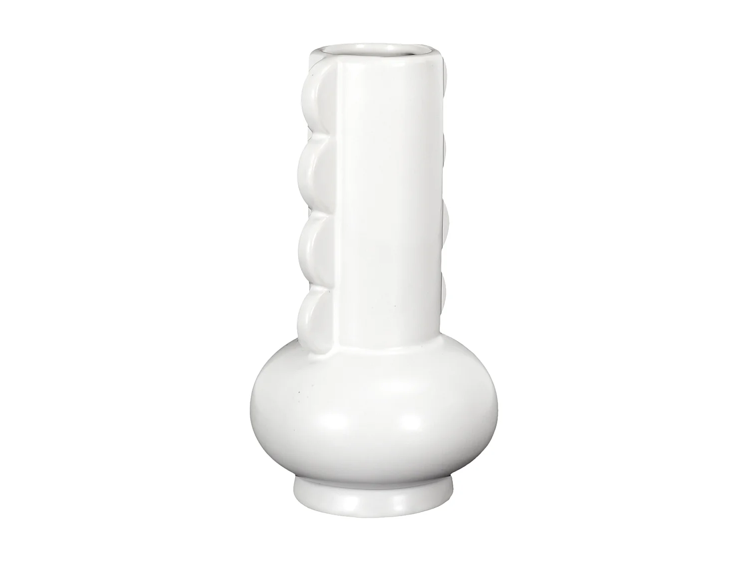 Vase Ceramique Lola Blanc H15cm For White Blanc
