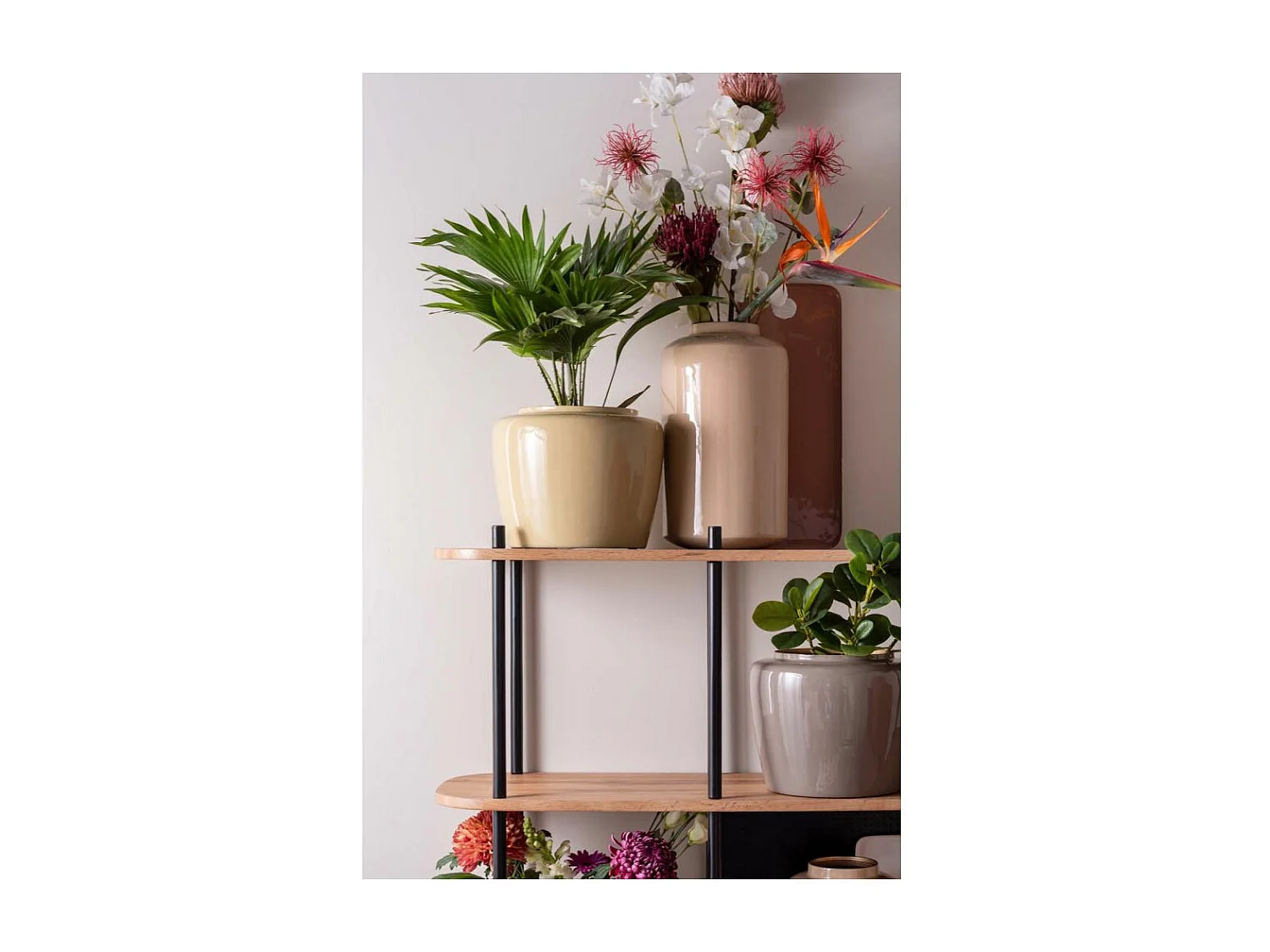 Vase en métal Plant 20 x 25 cm Noir