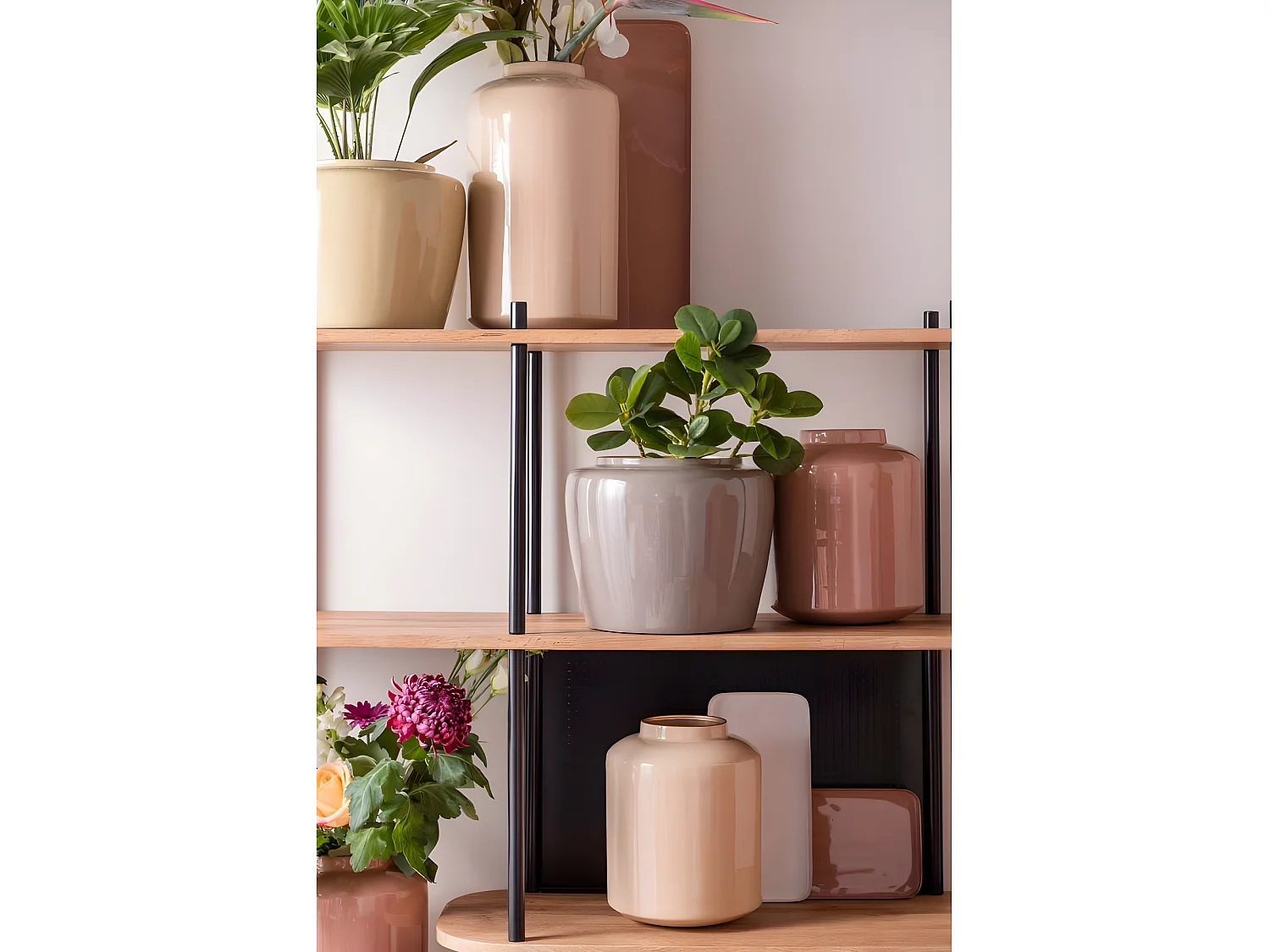 Florero de metal Planta 20 x 25 cm