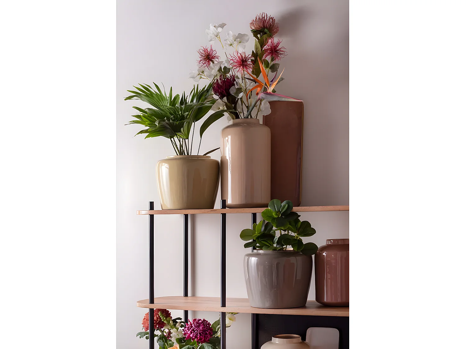 Florero de metal Planta 20 x 25 cm