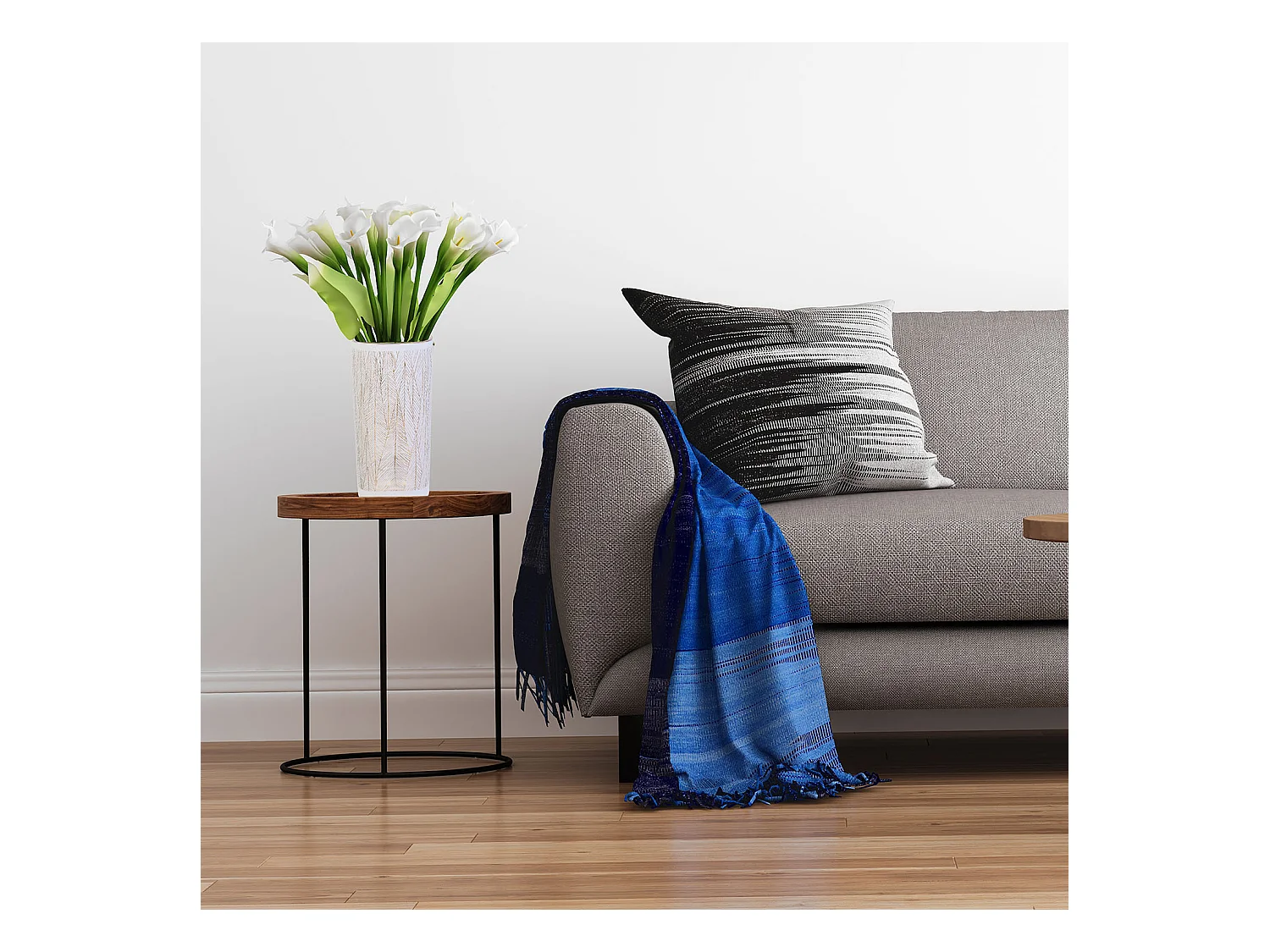 Vase Tauri 20cm Blanc, Or