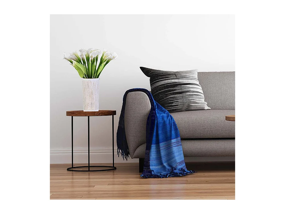 Vase Tauri 20cm Blanc, Or