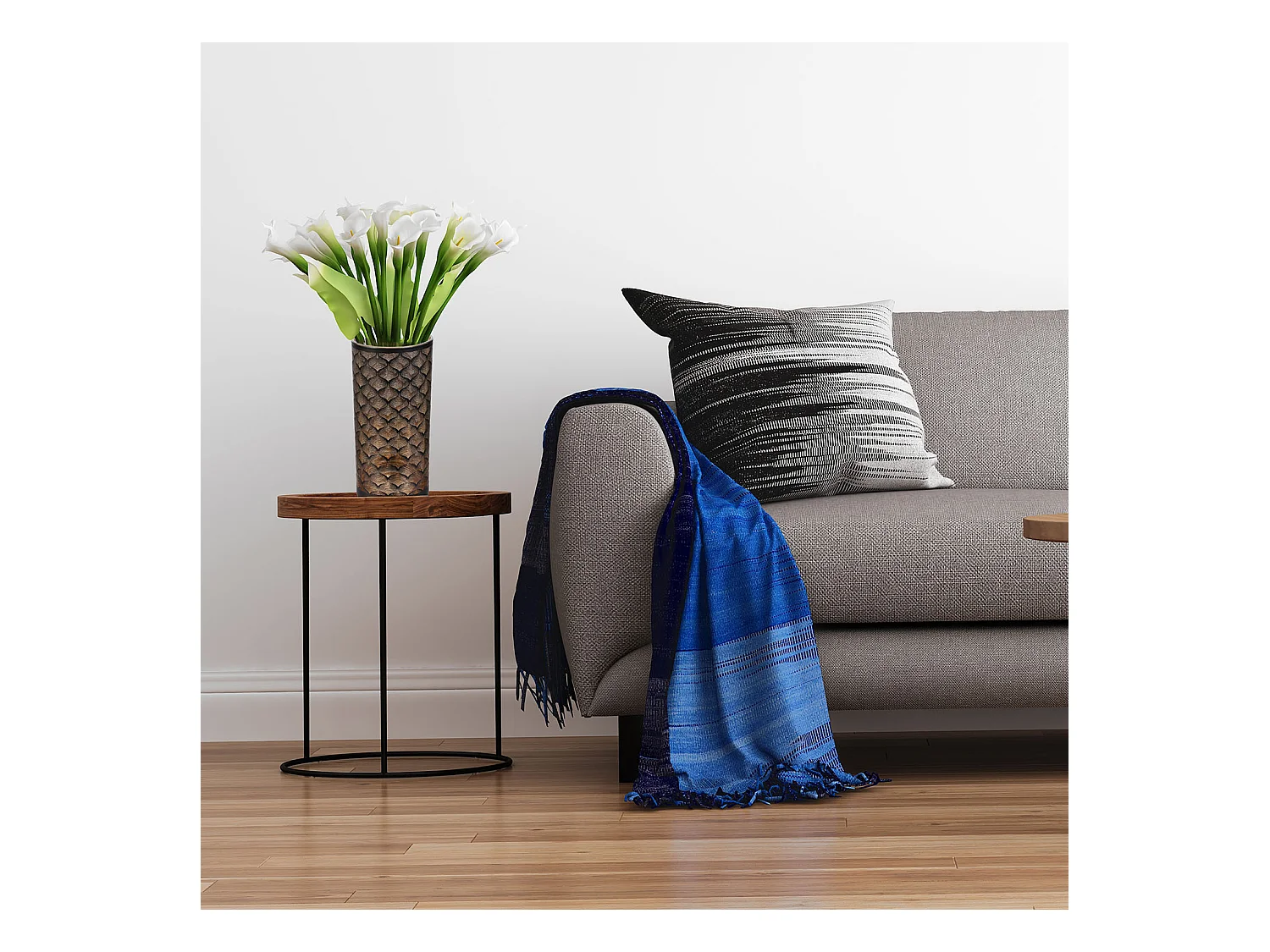 Vase Aster 20cm Noir, Cuivre