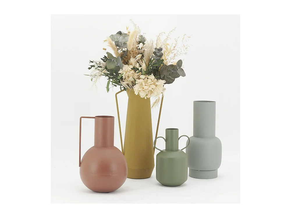 Vase en métal  Sauge