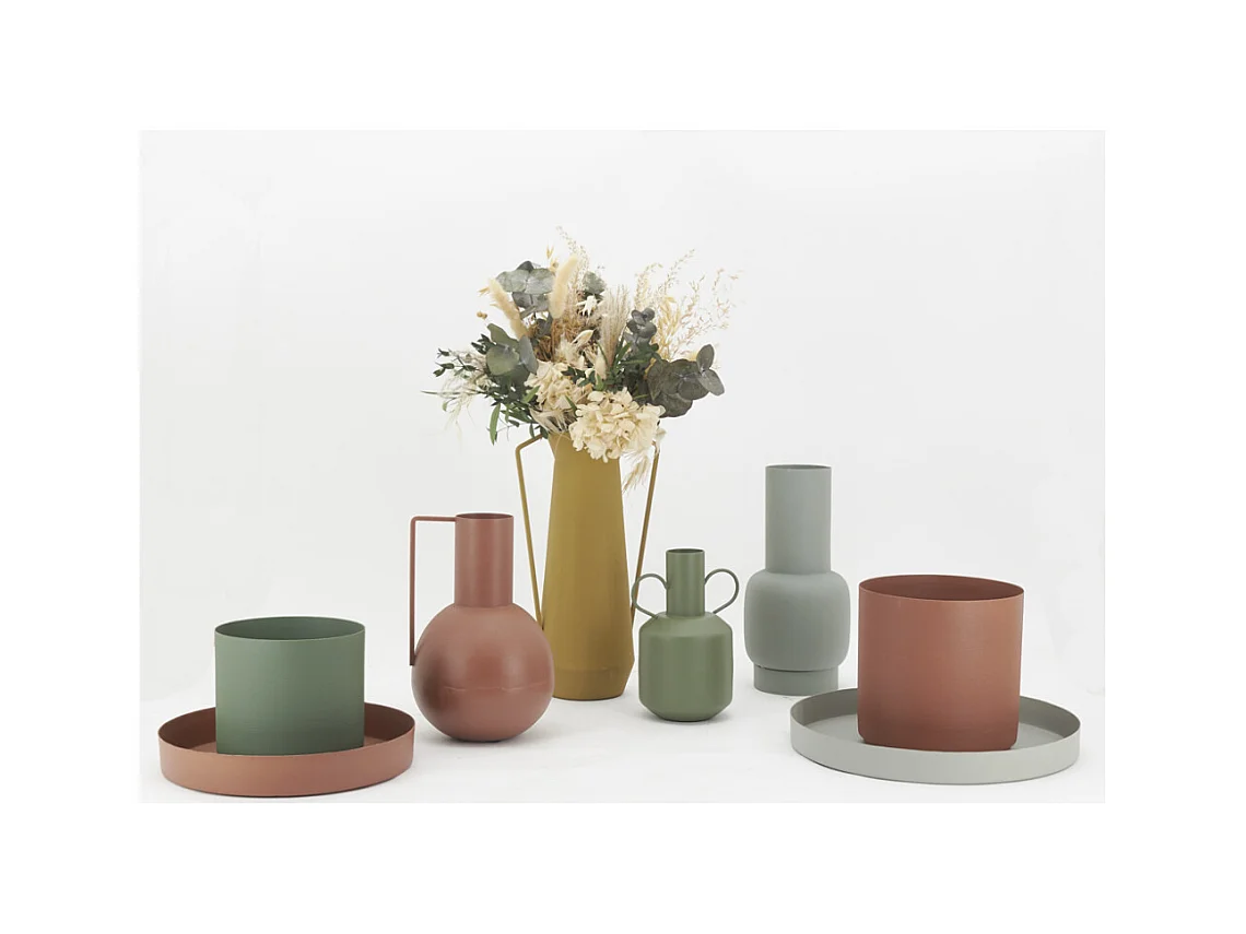 Vase en métal  Sauge