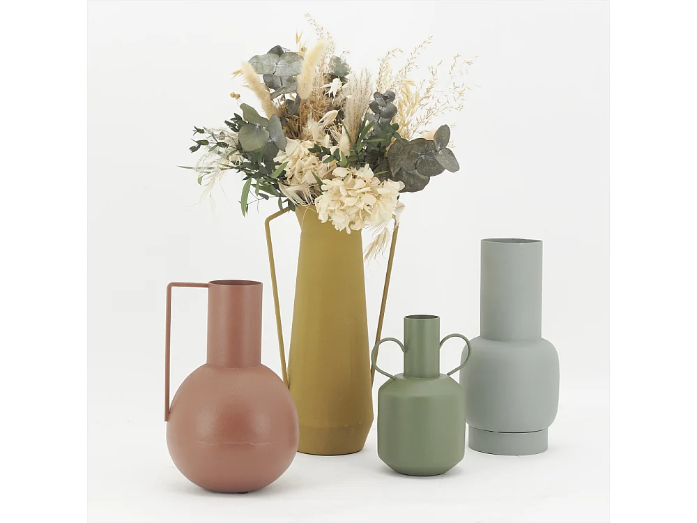 Vase en métal  Sauge