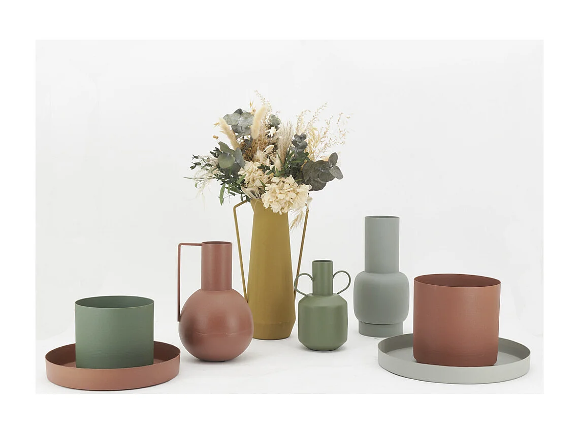 Vase en métal  Sauge