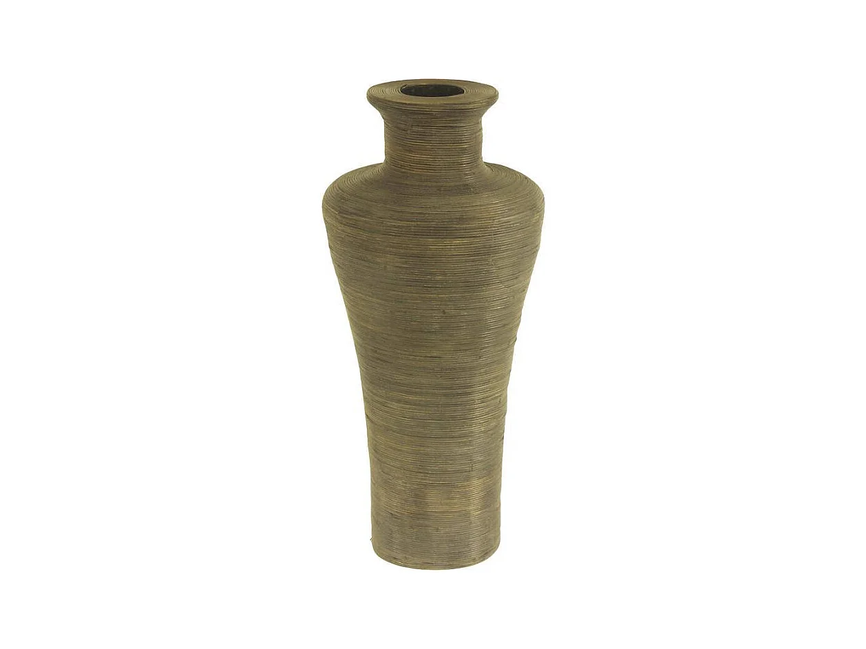 Vase en rotin patiné