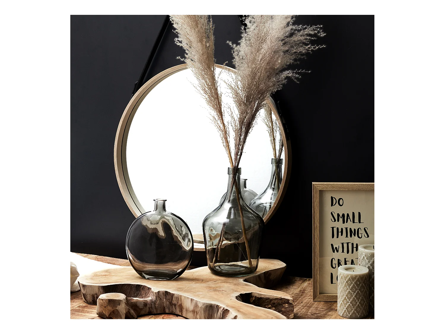 Lot De 2 Vases Verre Bonbonne