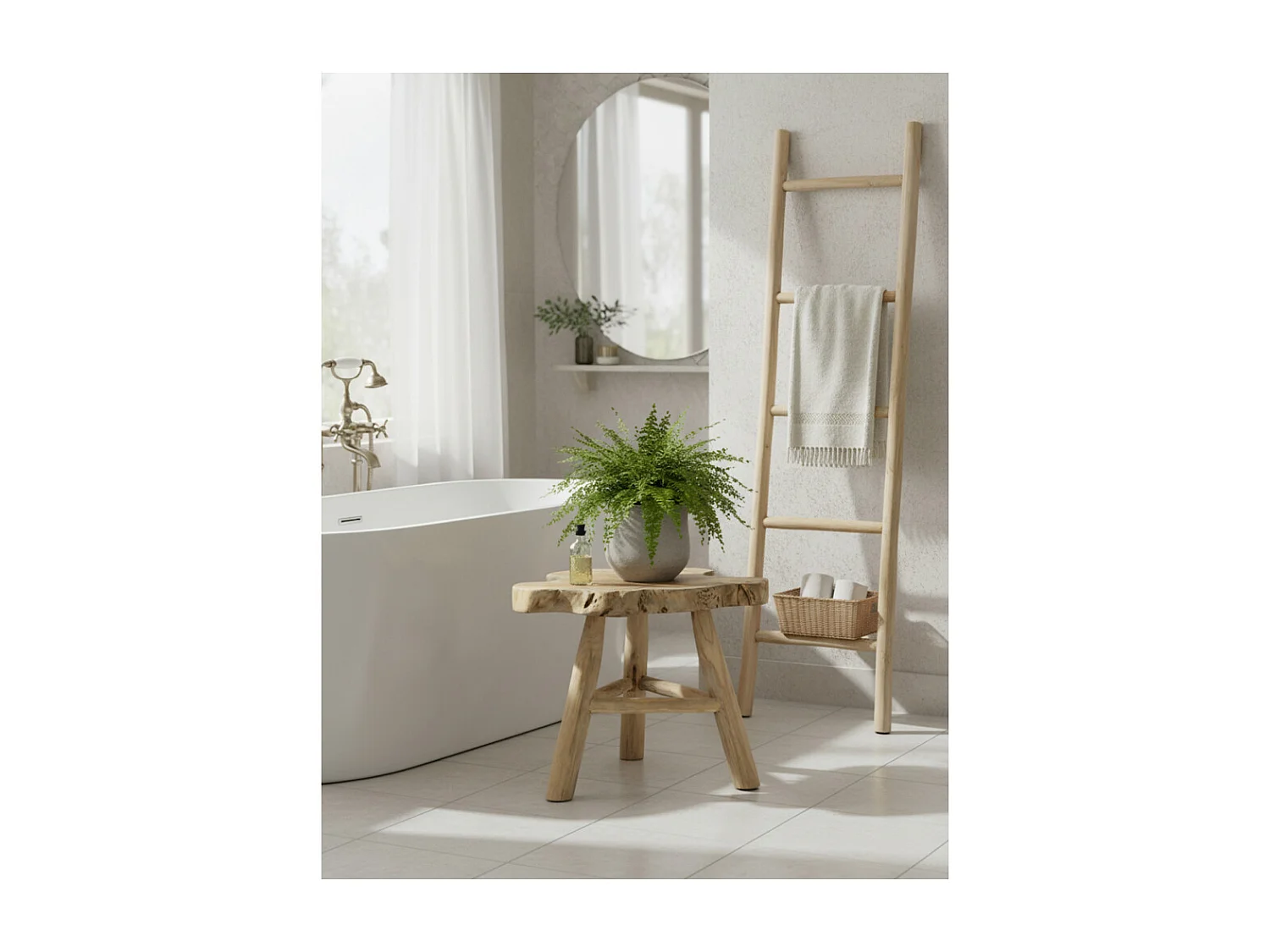 Tavolino Arthur in teak recuperato