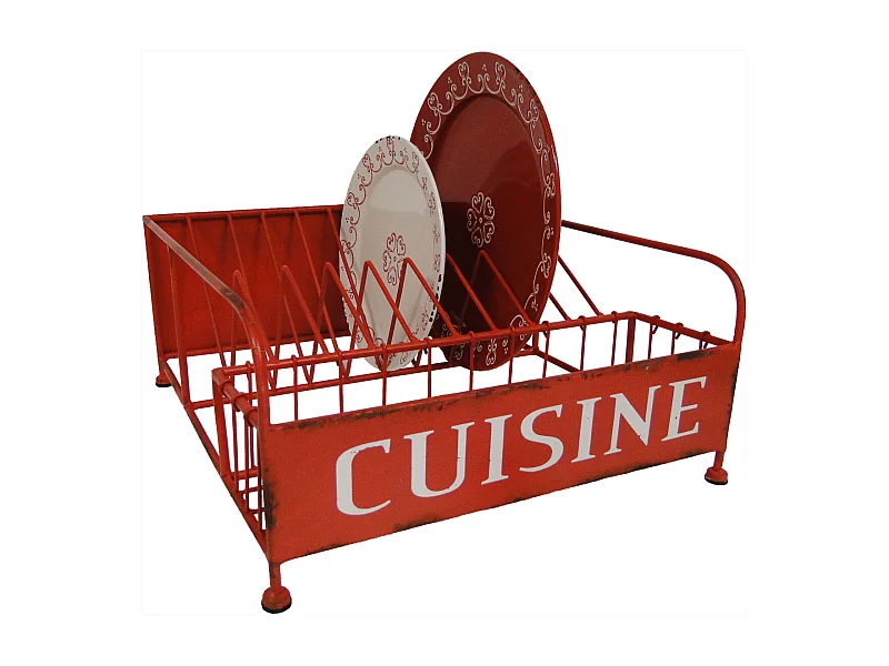 Scolapiatti rosso vintage