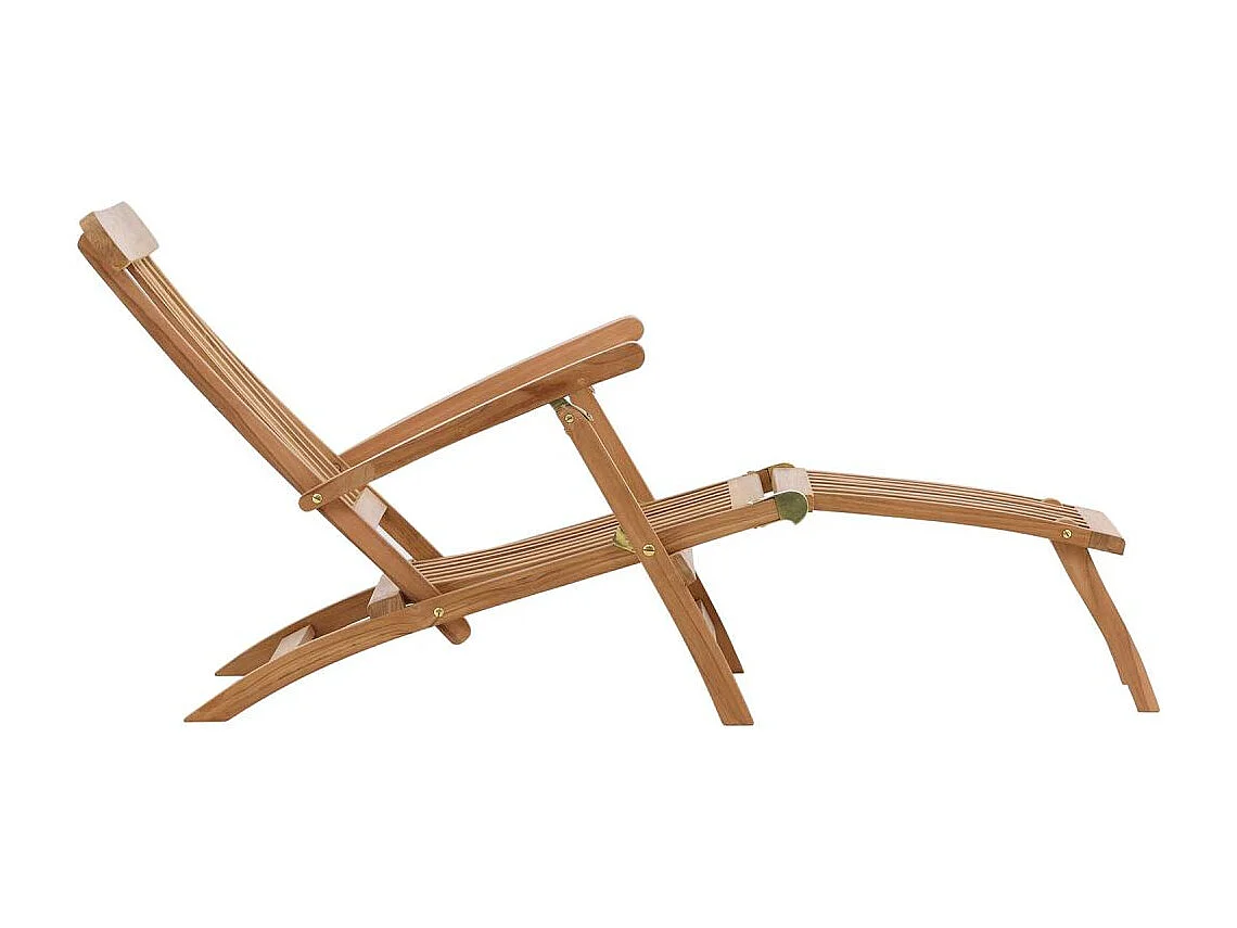 Chaise Longue en Teck "Kenya" 150cm Naturel