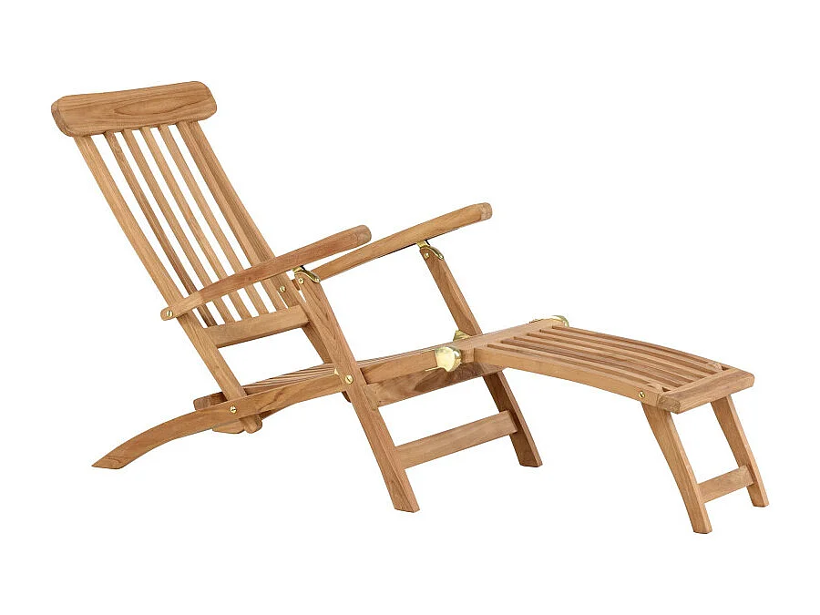 Chaise Longue en Teck "Kenya" 150cm Naturel