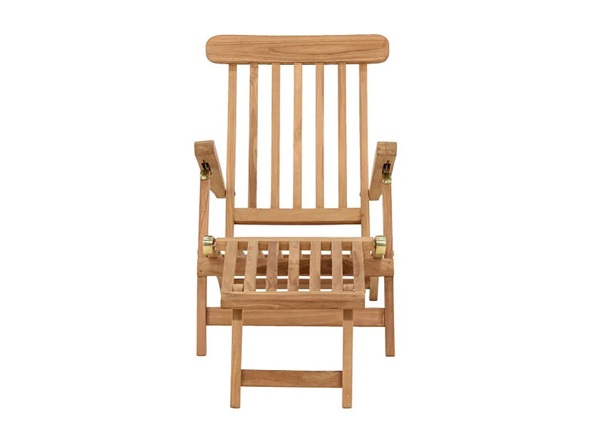 Chaise Longue en Teck "Kenya" 150cm Naturel