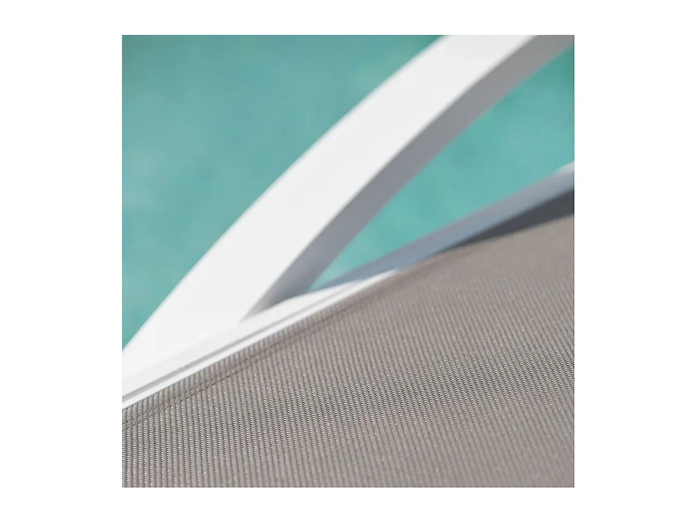 Lot de 2 Bains de Soleil Empilables "Barcelona" 195cm Blanc