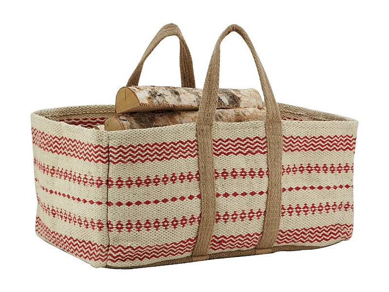 Sac à bûches en jute naturel et teinté