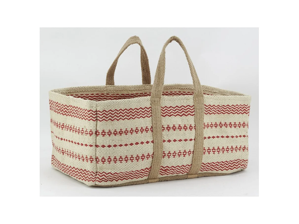 Sac à bûches en jute naturel et teinté