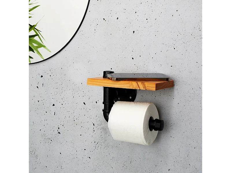 DEROULEUR PAPIER WC SUPPORT INTEGRE INDUS M18