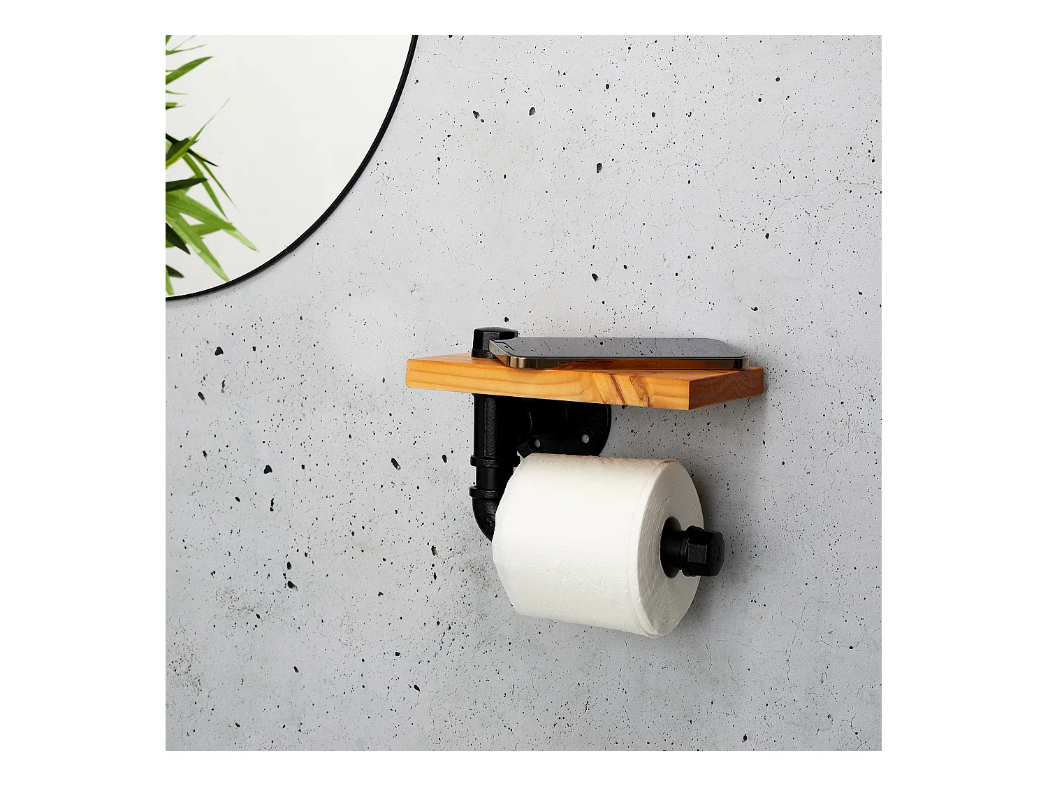 Dérouleur papier WC tablette intégrée Indus