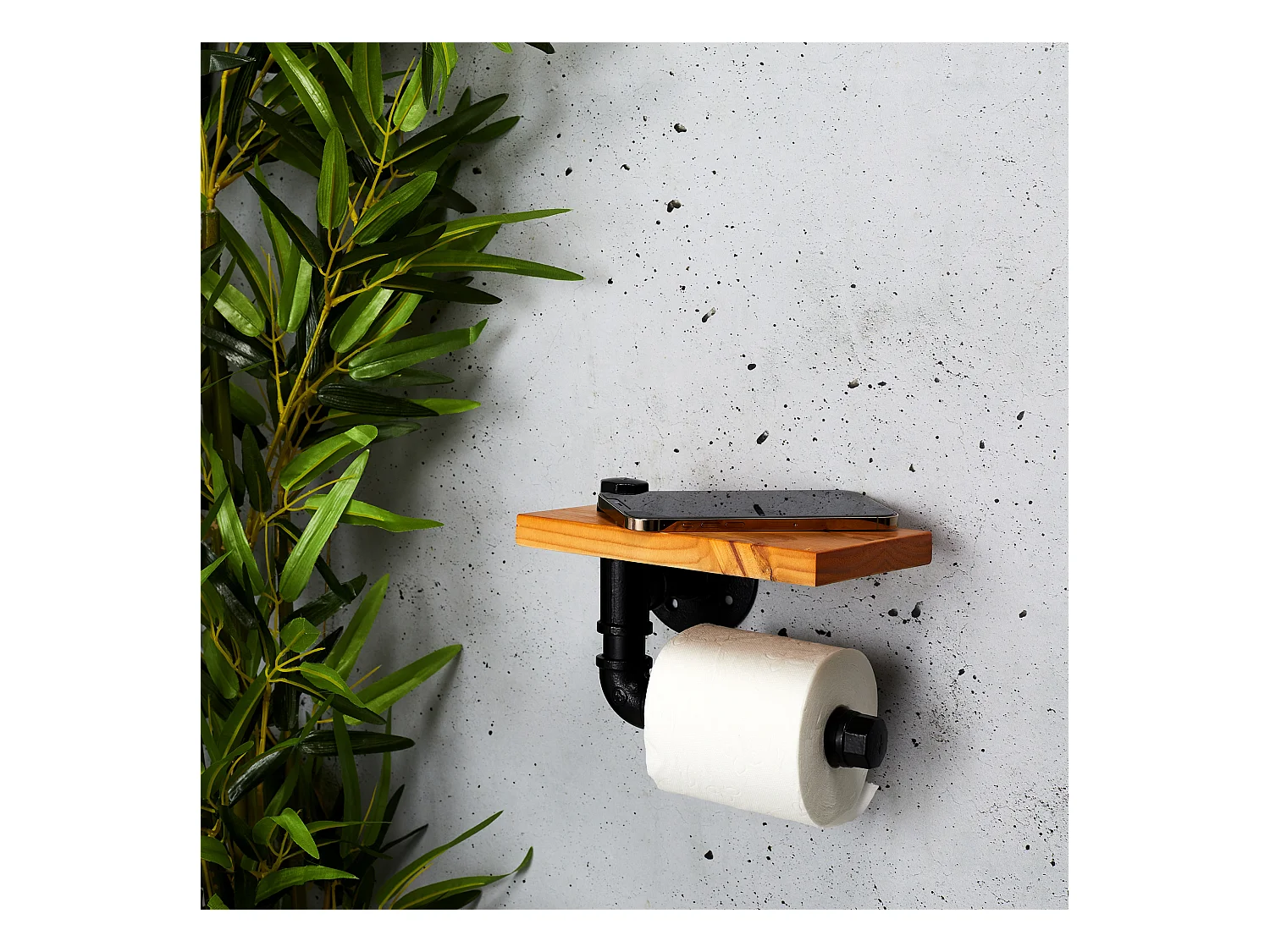 Dérouleur papier WC tablette intégrée Indus