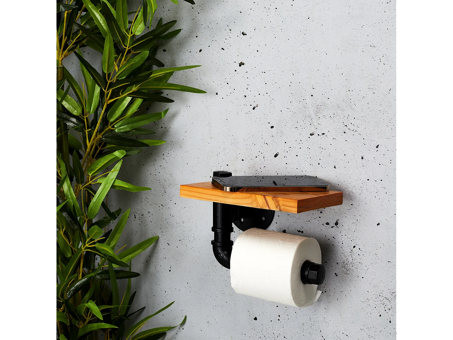 Dérouleur papier WC tablette intégrée Indus