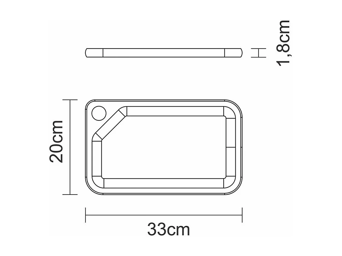 Planche à découper en teck Kitchen 33 x 20 x 1.8 cm