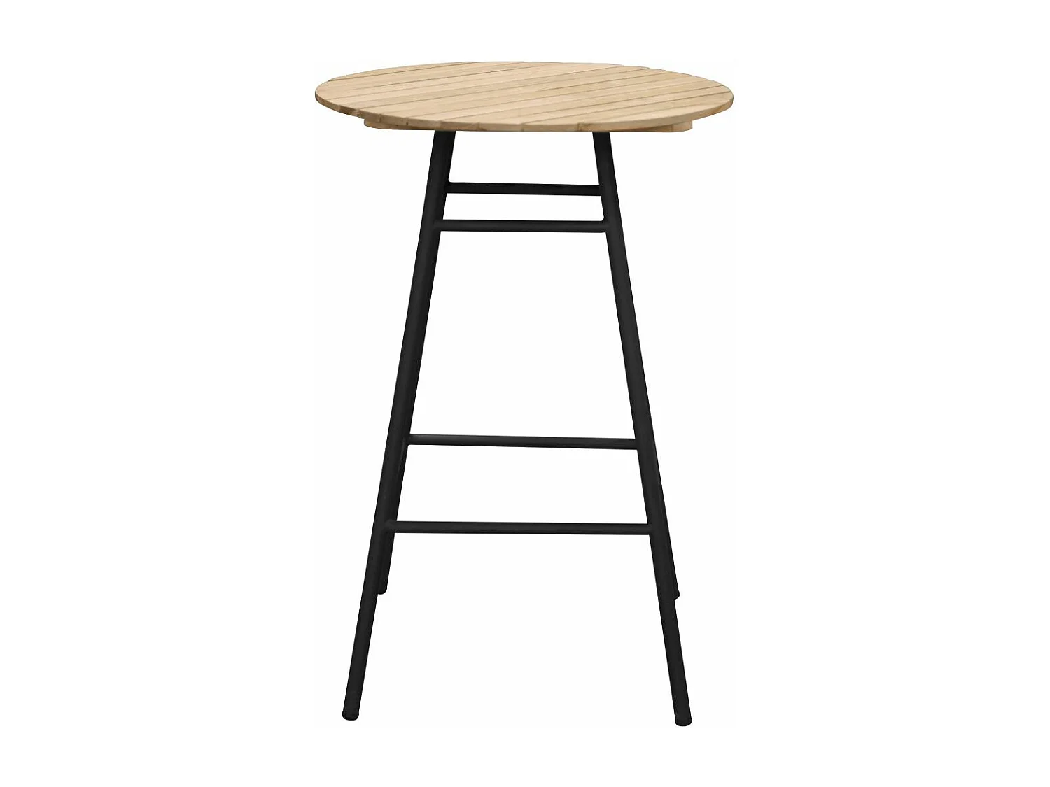 Ensemble de jardin table haute et 4 tabourets en alu et acacia Mexico