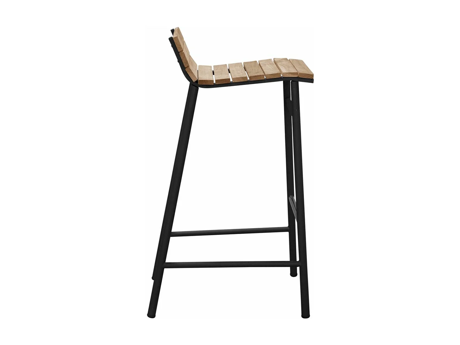 Ensemble de jardin table haute et 4 tabourets en alu et acacia Mexico