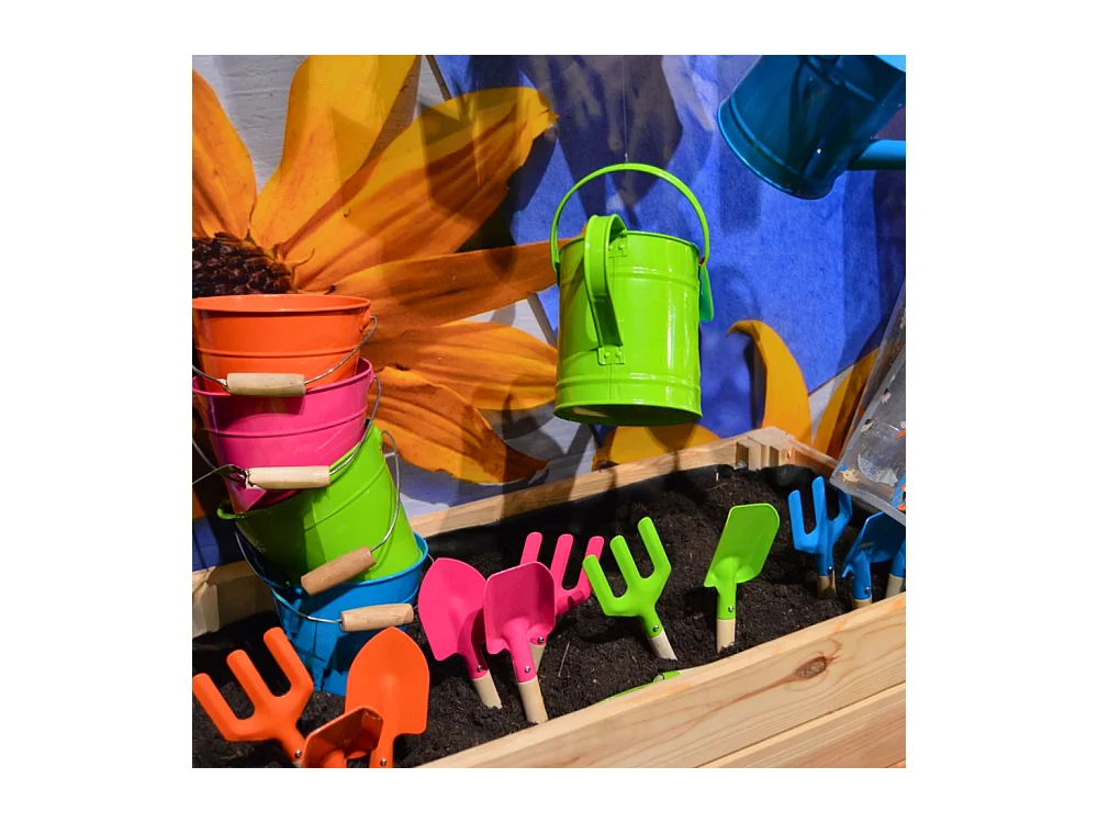 Regadera de Zinc Verde para niños 36x12,5x32,5cm