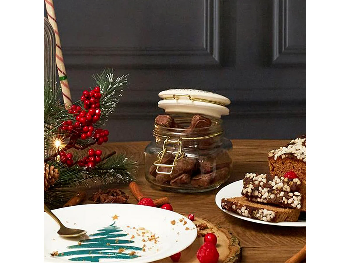 Lot De 2 Bocaux En Verre Couvercle Ceramique2