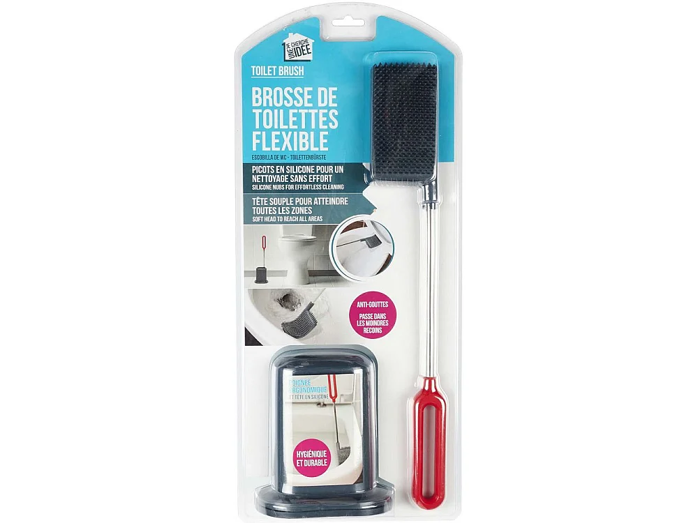 Brosse de toilette avec broc en silicone Buzz