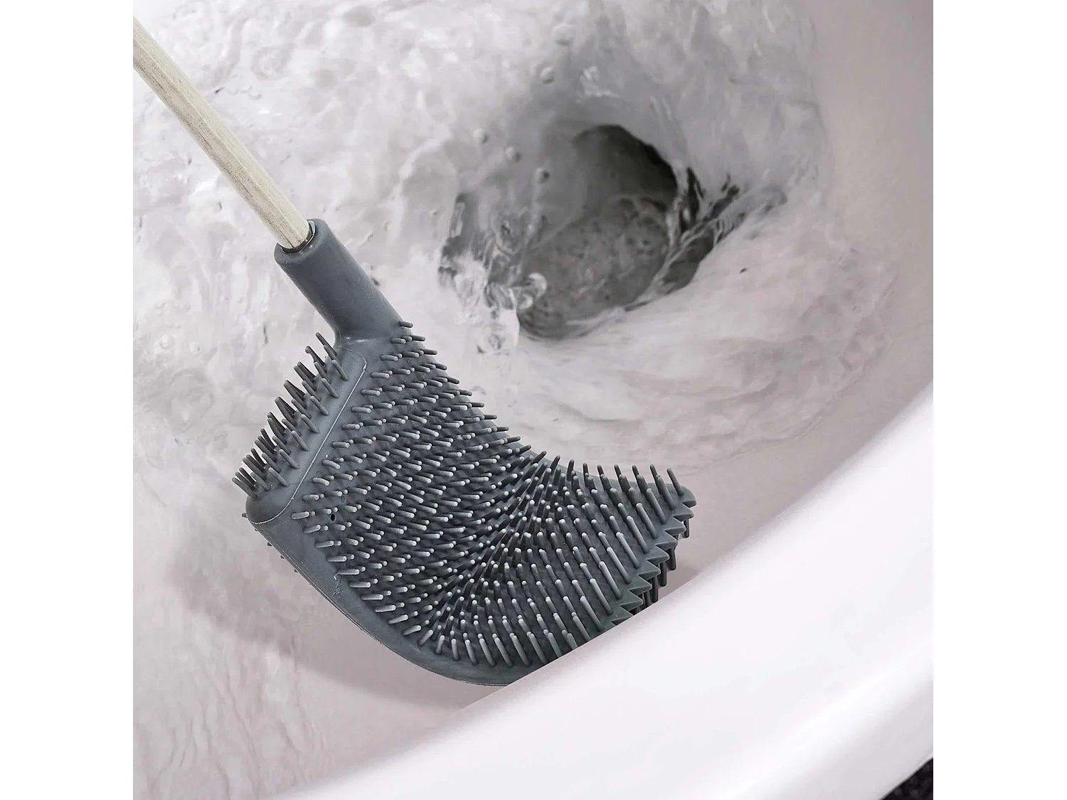Brosse de toilette avec broc en silicone Buzz