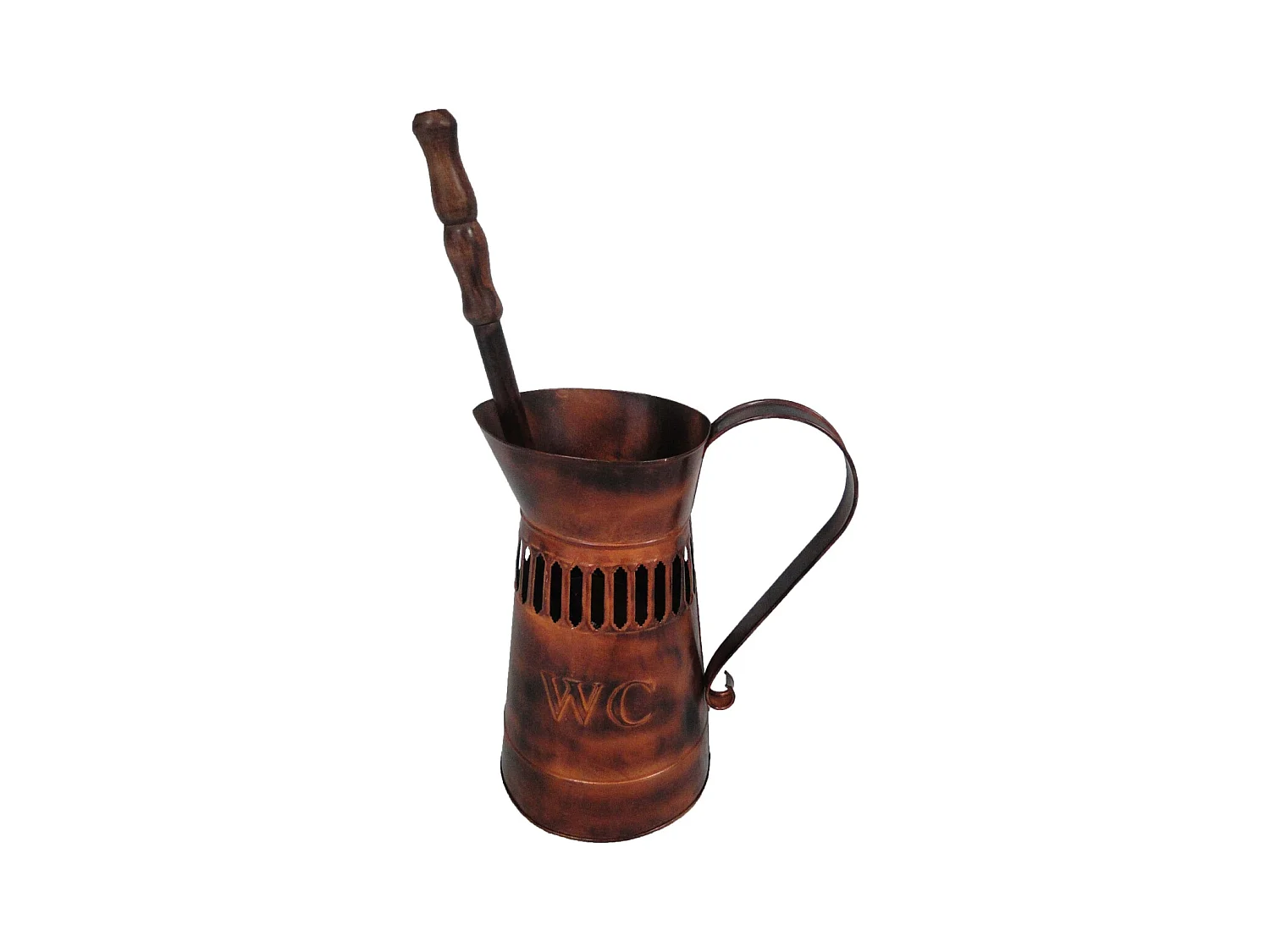 Brosche mit Toilettenbürste Metall Rost