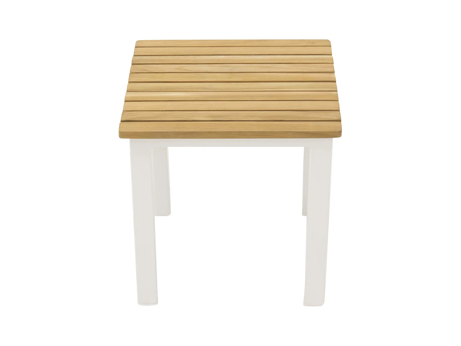 Mexico Beistelltisch weiß, teak.