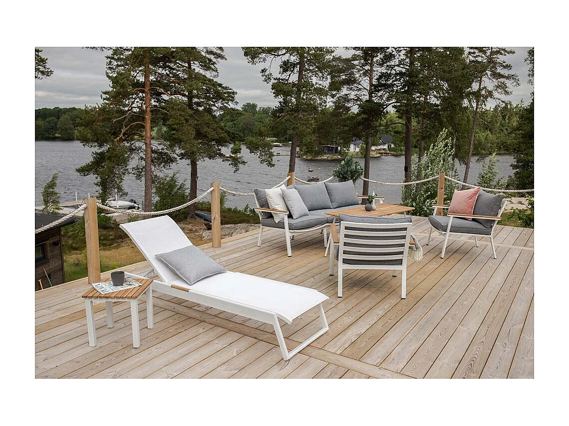 Table d'Appoint de Jardin en Teck "Mexico" 40cm Naturel