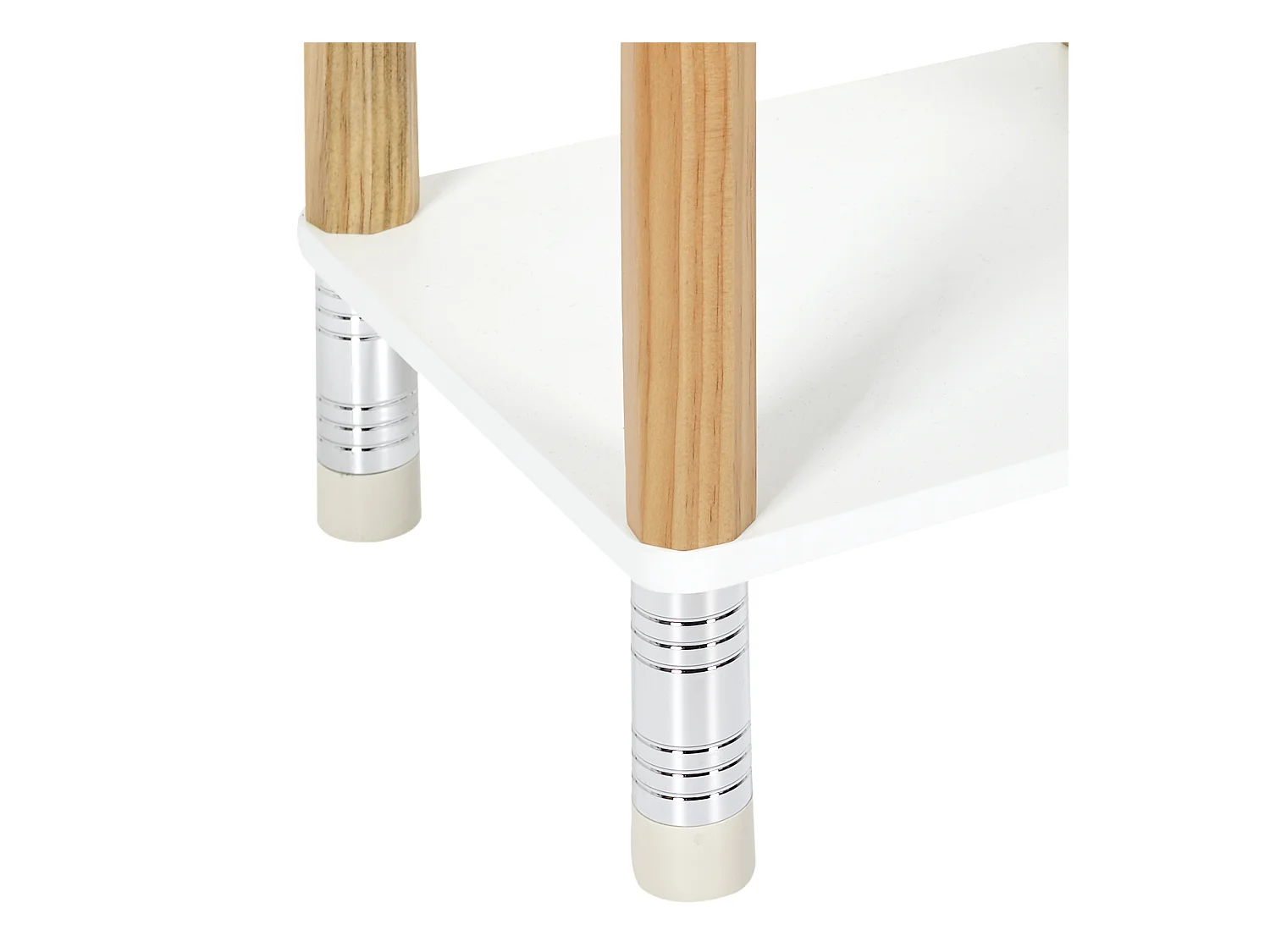 Table De Chevet Crayon Beige, Blanc