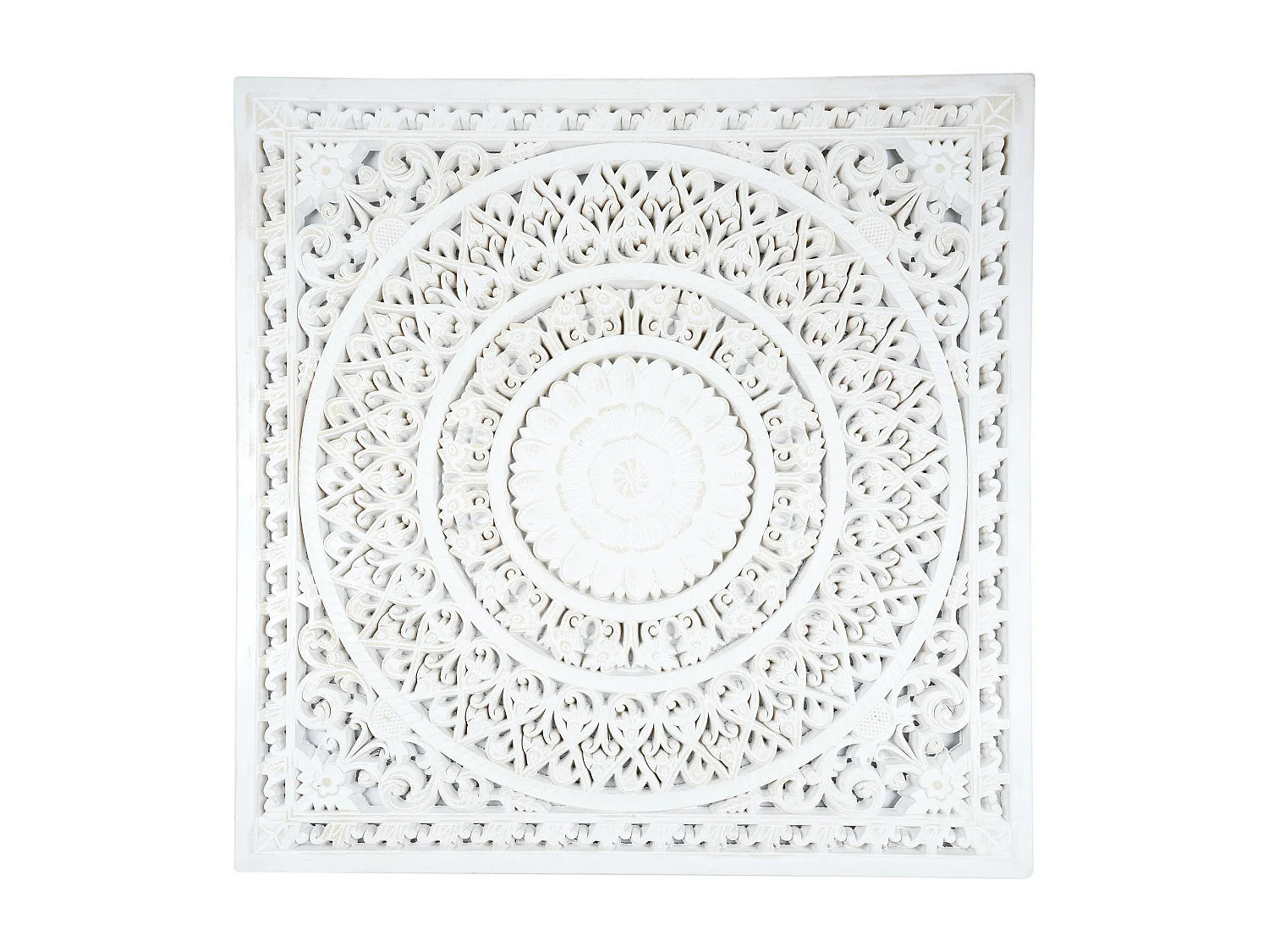 Decoration Murale Moulure 80x80cm Blanc