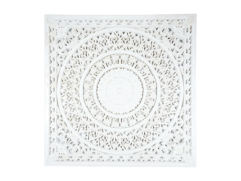 Decoration Murale Moulure 80x80cm Blanc