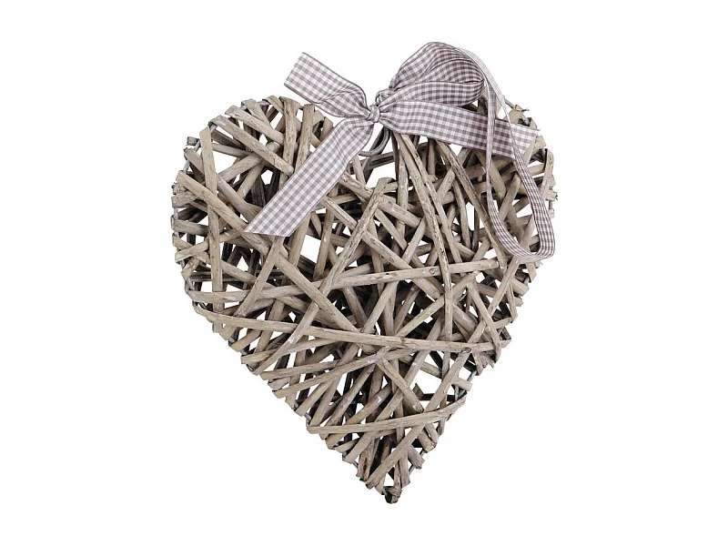 Coeur a suspendre en osier