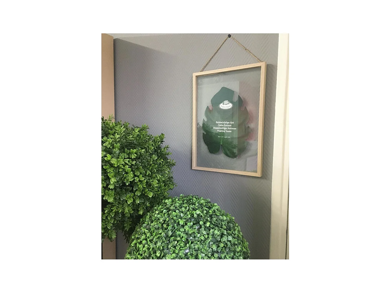 Cadre bois et verre pour feuille XL