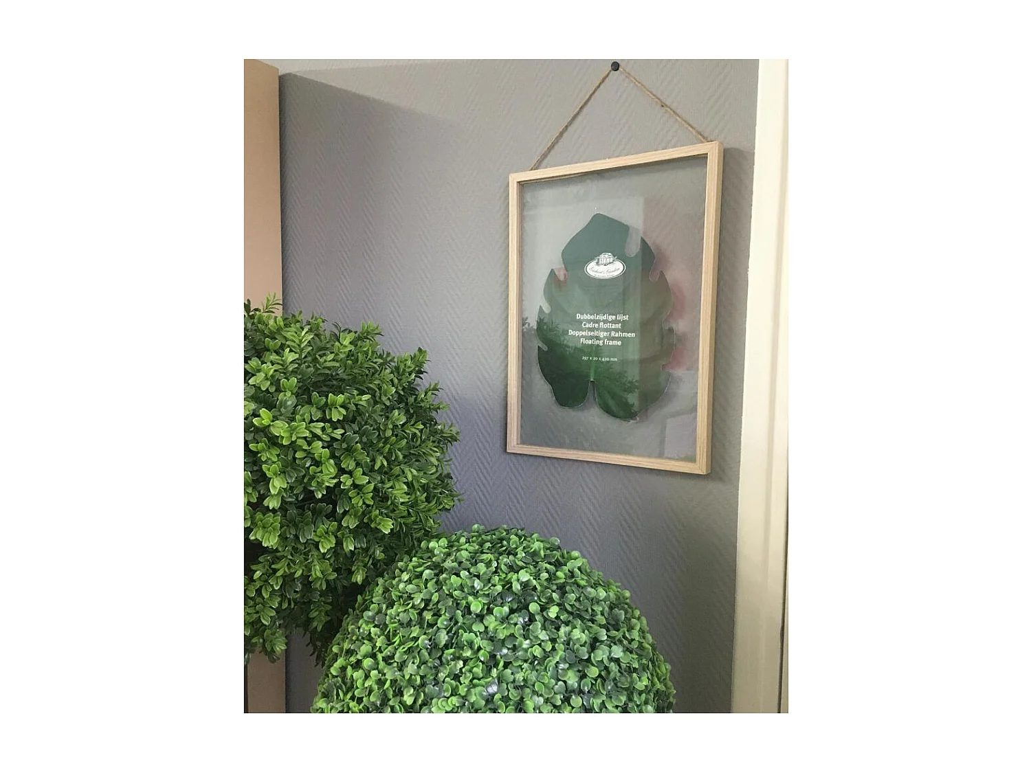 Cadre bois et verre pour feuille XL