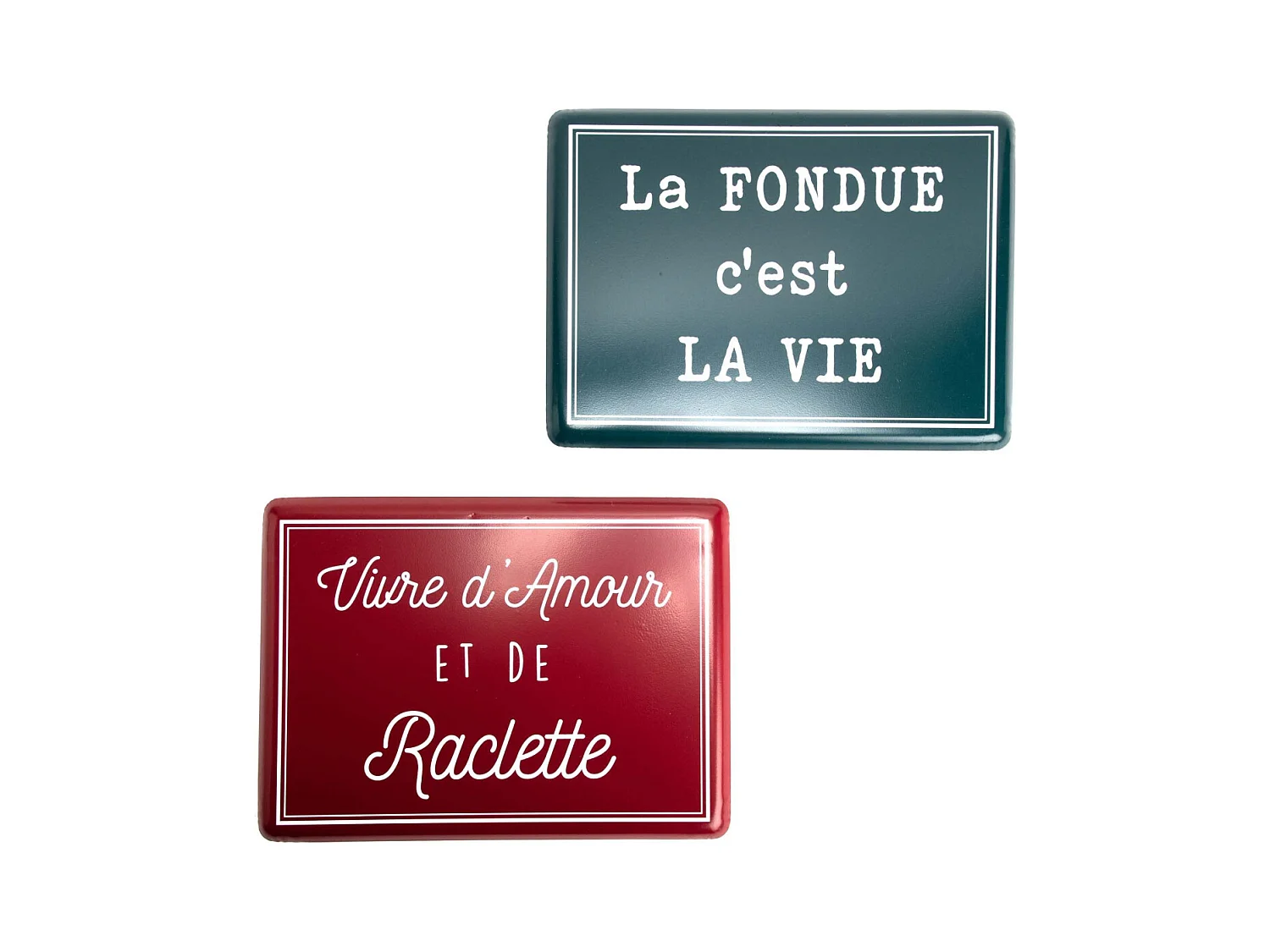 Plaques décoratives en métal Savoie (Lot de 2)