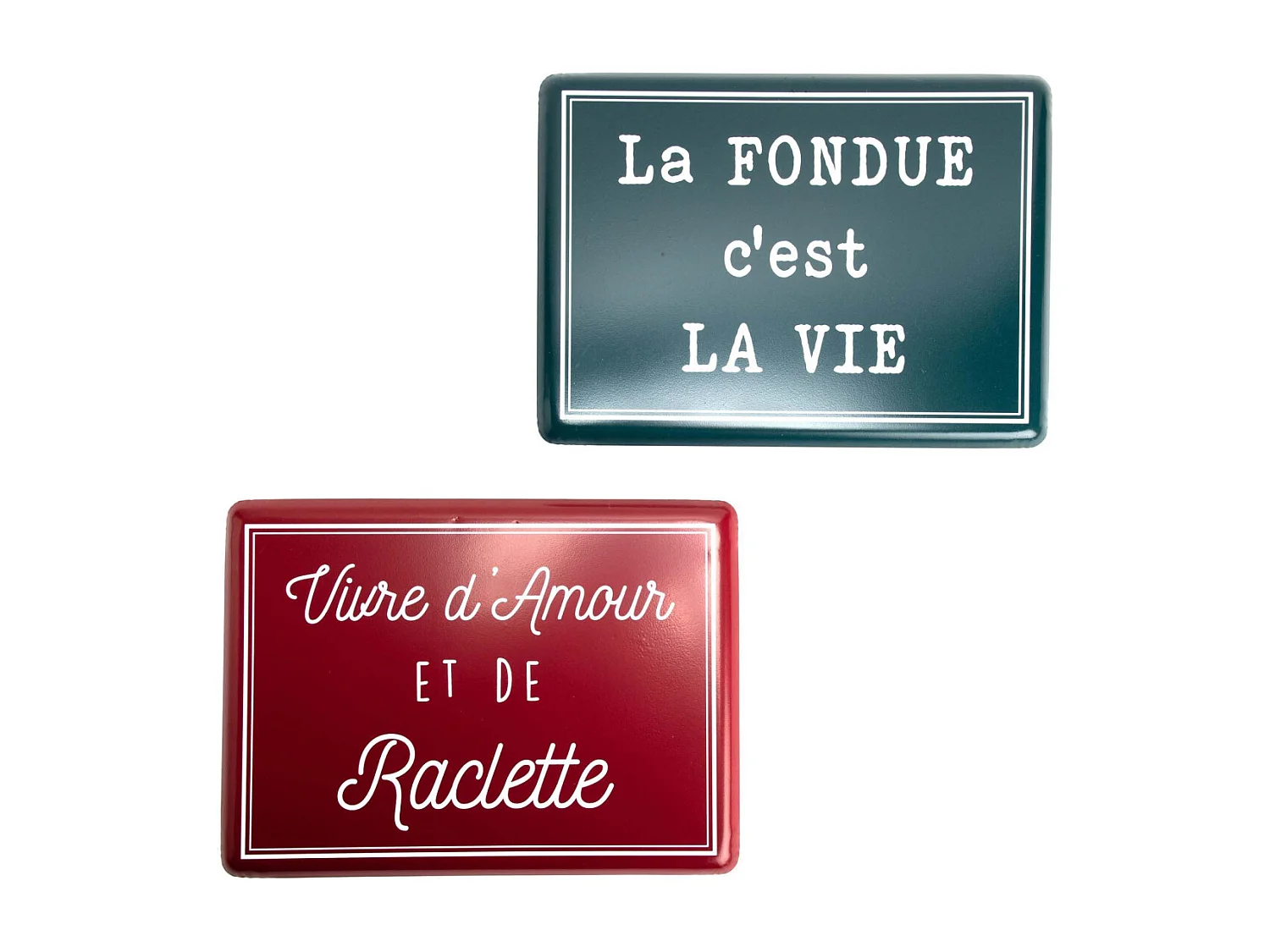 Plaques décoratives en métal Savoie (Lot de 2)