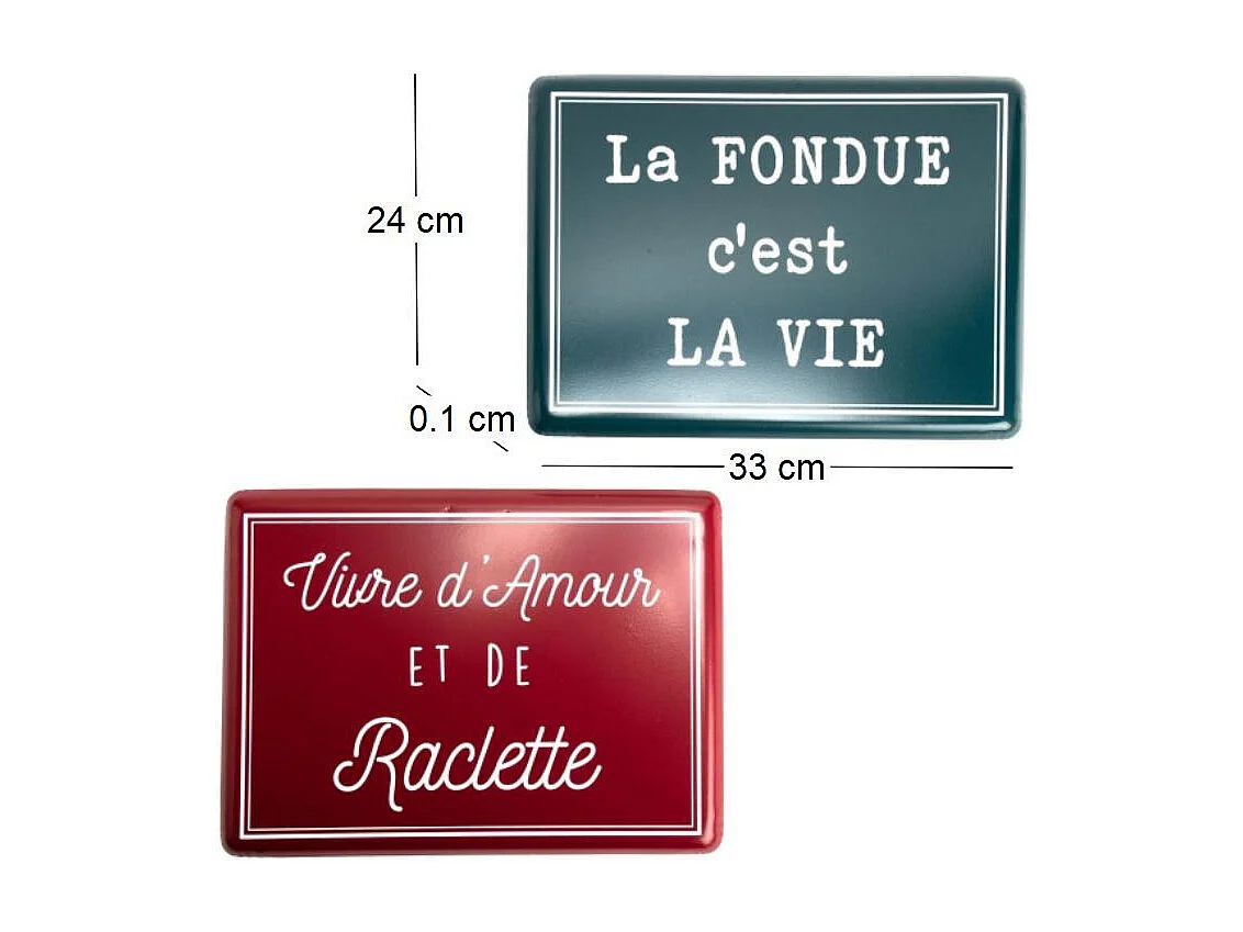 Plaques décoratives en métal Savoie (Lot de 2)