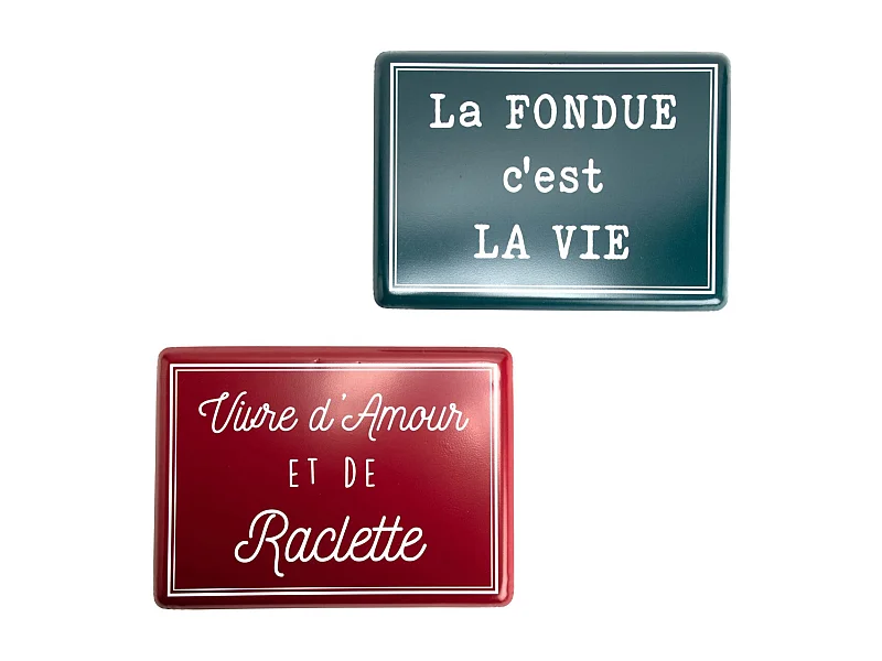 Plaques décoratives en métal Savoie (Lot de 2)