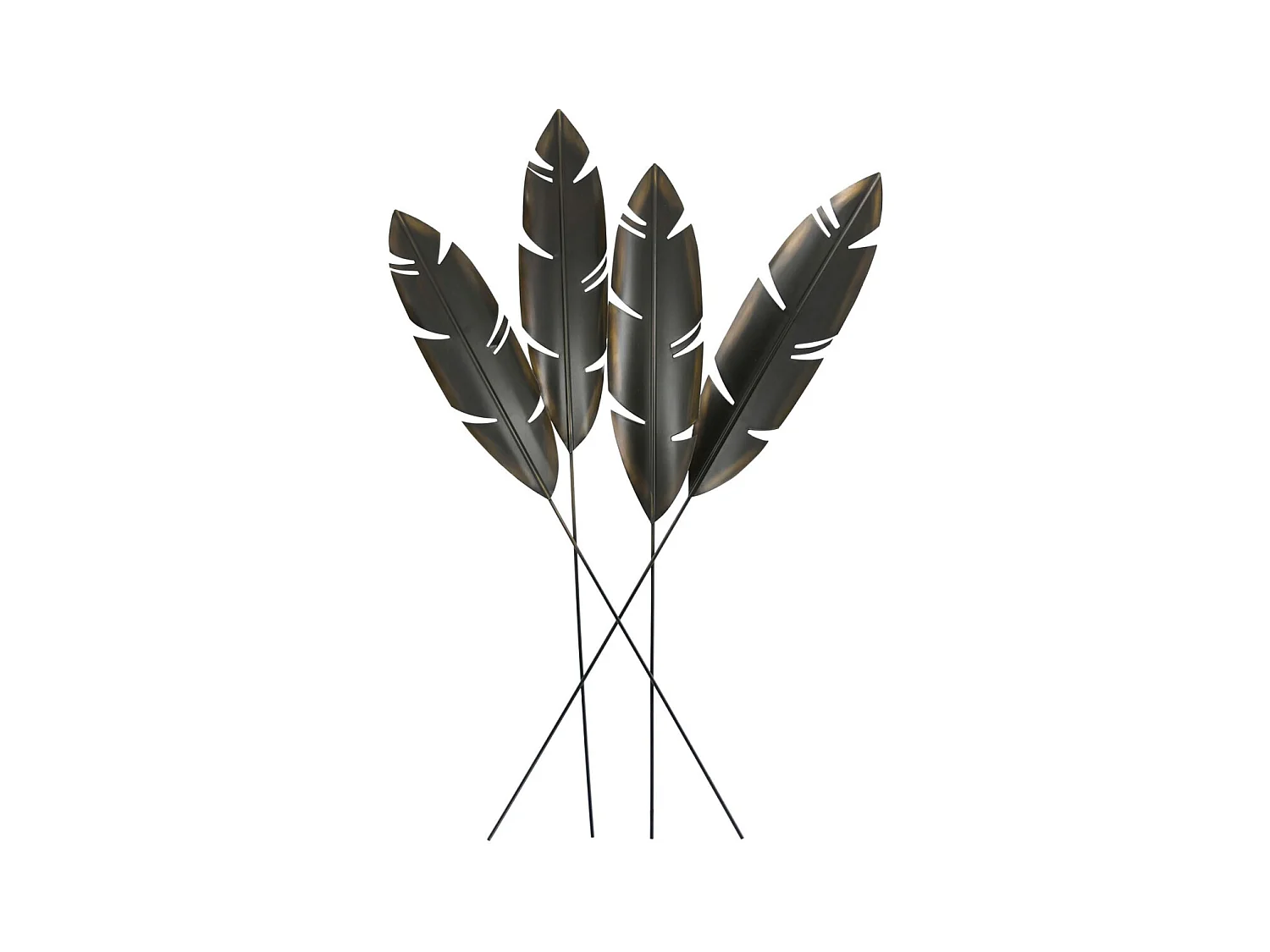 Décoration murale en métal Plume