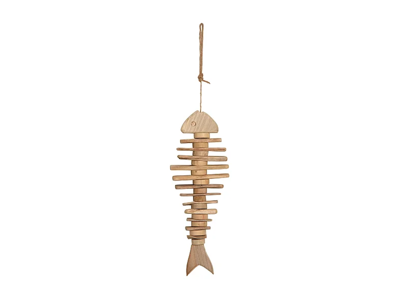Poisson en bois flotté suspendu – Déco murale naturelle et modulable