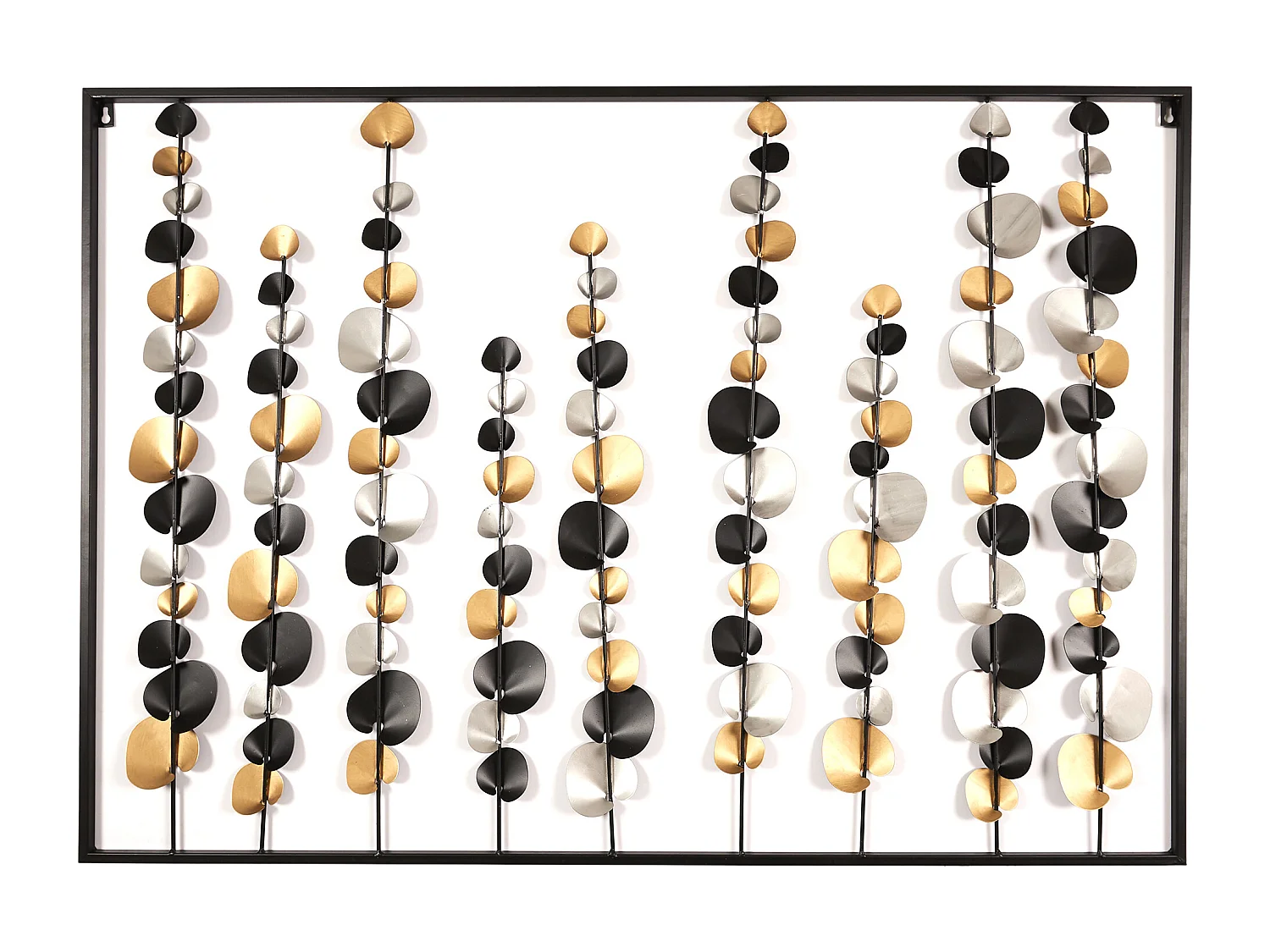 Decoration Murale Metal Fleuri 100x70cm Multicolore