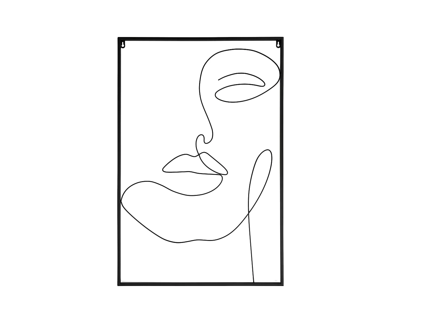 Tableau Filaire Visage 60x90cm Noir